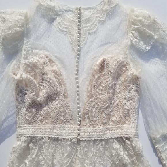 Watters Mai Lace Long Sleeve Wedding Dress Topper - Picture 10 of 16